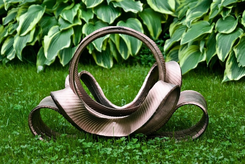 Recycled garden art
